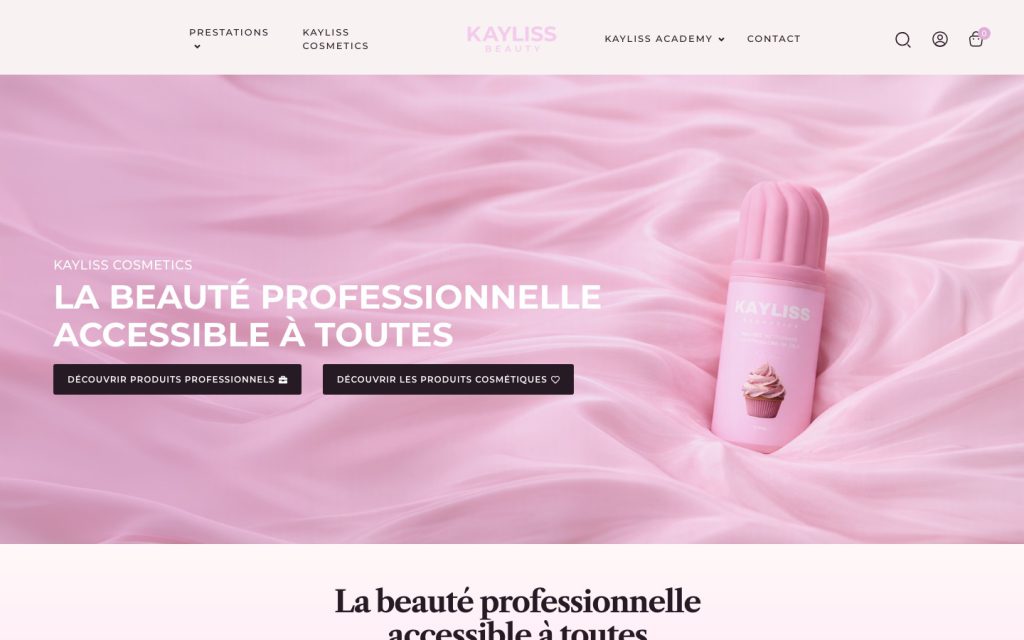 La boutique en ligne Kayliss Cosmetics