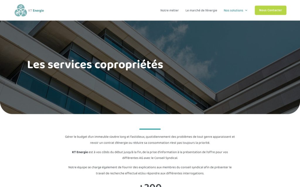 Les services aux copropriétés de KT Énergie