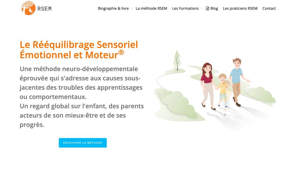 La page d'accueil du site de Marie-Claude Maisonneuve : la méthode RSEM